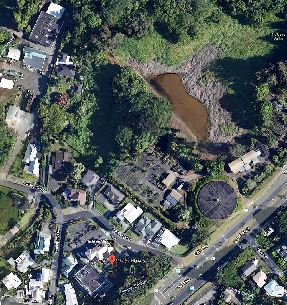nuuanu dam aerial view