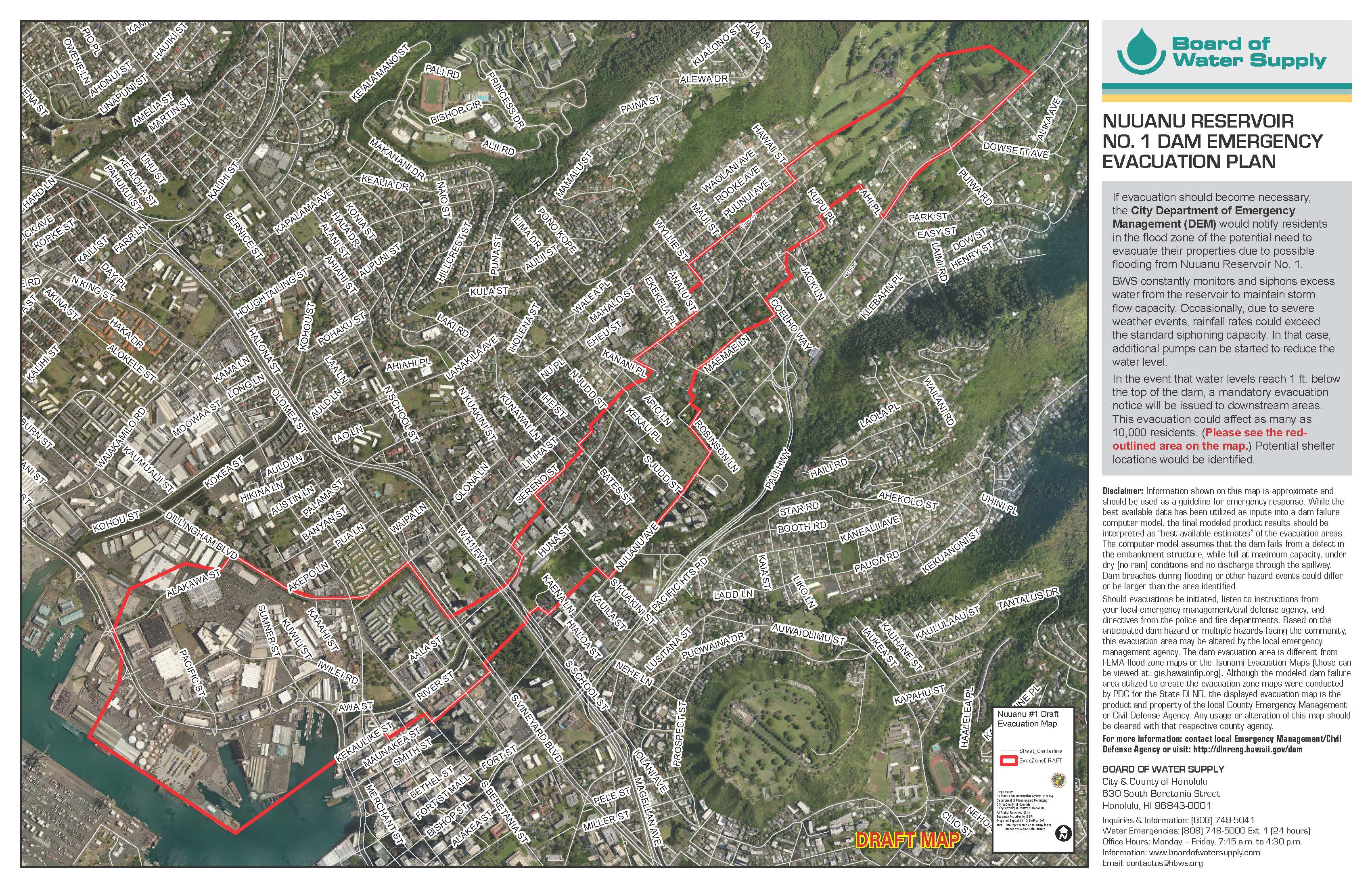 nuuanu 1 dam evacuation map