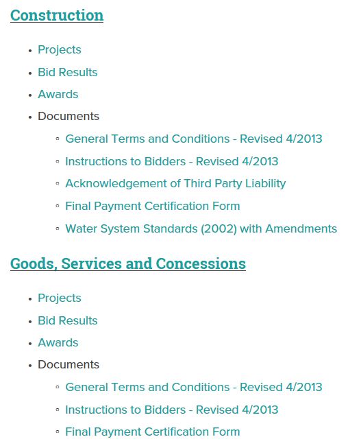 procurement home page snippet